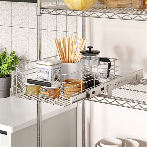 seville classics pull-out sliding steel wire cabinet organizer|Amazon.com: Seville Classics Pull.